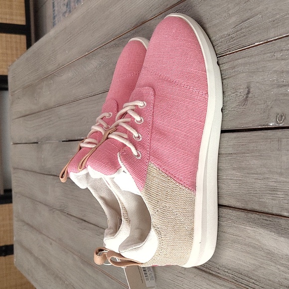 NWT TOMS Earthwise Sneakers In Tea Pink/ Natural Size Woman's 7.5 - Picture 8 of 13